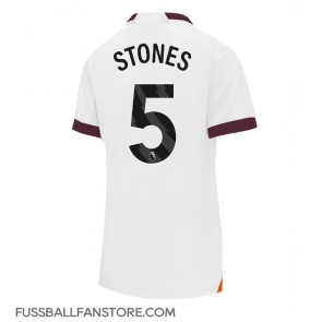 Manchester City John Stones #5 Replik Auswärtstrikot Damen 2023-24 Kurzarm